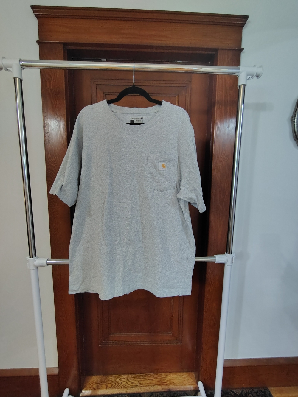 Carhartt Men’s Short-Sleeve Pocket T-Shirt K87— Light Gray